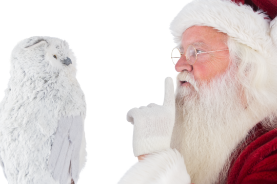 Father Christmas asks for quiet - Powered by Adobe