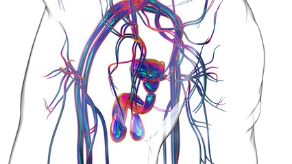 Male Reproductive System Anatomy For Medical Concept 3D Rendering © mybox