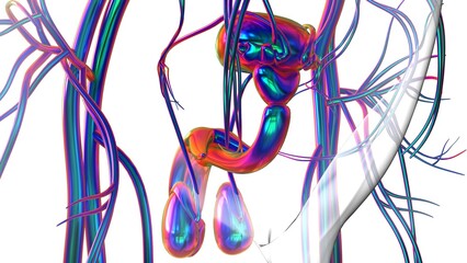 Male Reproductive System Anatomy For Medical Concept 3D Rendering © mybox