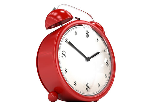 Composite image of red alarmclock