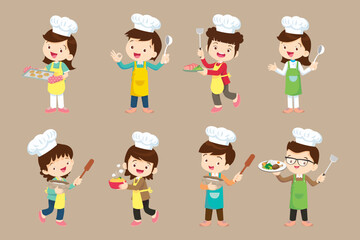 cute little chef Character set 002