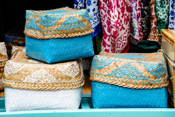 colorful bags for sale at market