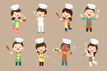 cute little chef Character set 007