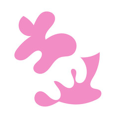 Pastel Pink Abstract Shapes 