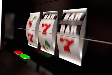 Blurred image of slot machine