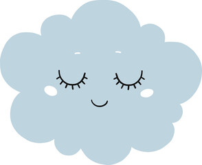 Sleeping cloud icon