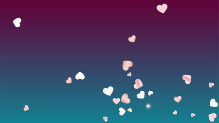 Realistic Background with Confetti of Hearts Glitter Particles. St. Valentine Day. Celebration pattern. Light Spots. Explosion of Confetti. Glitter Vector Illustration. Design for Banner.