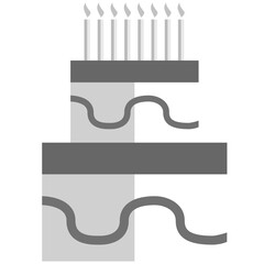 Cake on white background