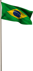 Naklejka premium Digitally generated brazil national flag