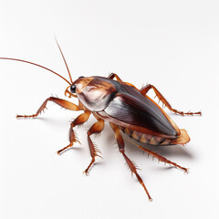Generative AI of Cockroach Isolated on White Background