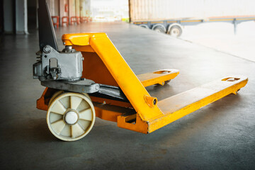Hand Pallet Truck or Manaul Hand Lift. Pallet Jack Loader.	
