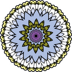 Beautiful round pattern. Vector file for designs.