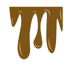 Melting chocolate.chocolate drip.delicious chocolate liquid