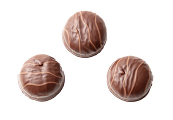 Chocolate candy isolated on white background