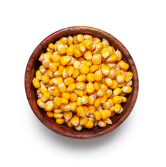 Bowl of corn on white background. Festa Junina (June Festival) celebration