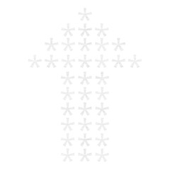 Obraz premium Digital image of star shape forming arrow symbol