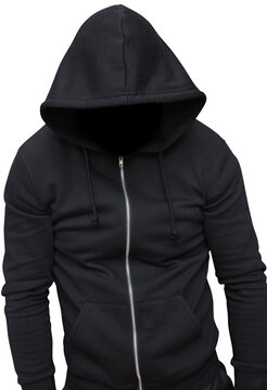 Robber wearing black hoodie