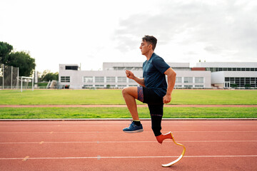 Fototapeta premium Disabled Man Athlete Running