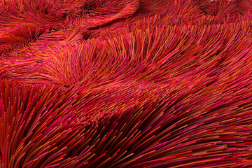 Red fiber optic lamp