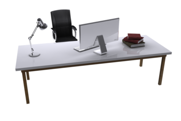 Composite image of office desk