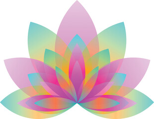 Colorful floral design icon