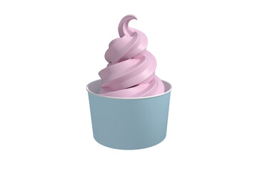3D Composite image of a cupcake
