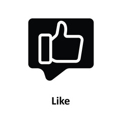 Obraz premium Like Vector Solid Icons. Simple stock illustration stock