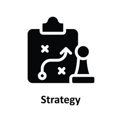 Strategy Vector Solid Icons. Simple stock illustration stock