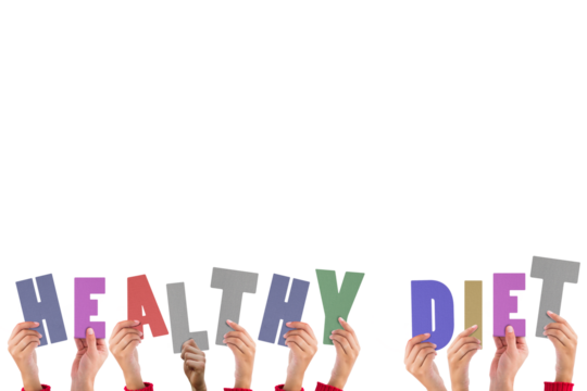 Hands holding up healthy diet