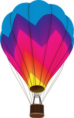 Low angle view of colorful hot air balloon