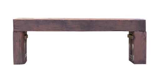 Blank old wooden outdoor bench.