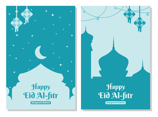 editable islamic sale poster template. with diamond ornaments, moon, stars and the silhouette of a mosque. Design for banner, social media, greeting card and web. Islamic holiday vector illustration