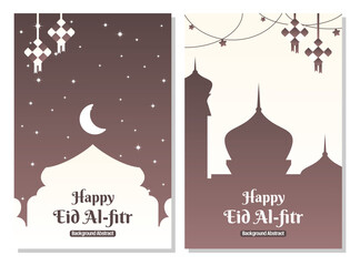 editable islamic sale poster template. with diamond ornaments, moon, stars and the silhouette of a mosque. Design for banner, social media, greeting card and web. Islamic holiday vector illustration