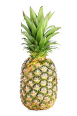 Fototapeta premium Fresh ripe pineapple on white background