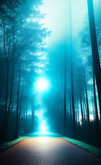 sunrise in the forest