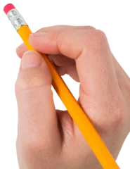 Gardinen Hand erasing with pencil eraser © vectorfusionart