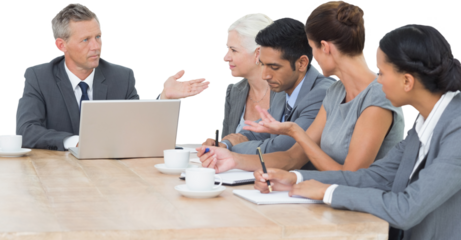 Business people in board room meeting