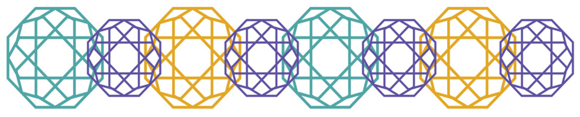 Multiple hexagons design icon