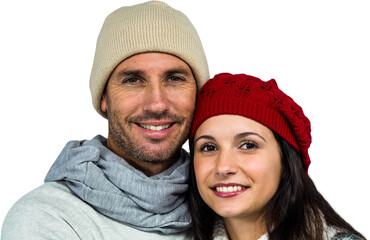 Smiling couple looking at camera