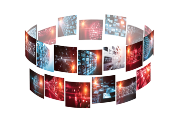 Illustration of various device screens