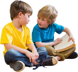 Pupils reading book