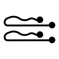 hair pin glyph icon