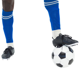 Fototapeta premium Football player stopping the ball