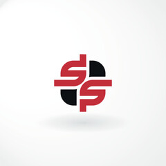 Vector Logo - Lettermark Letter S and S - Abstract Style Logo
