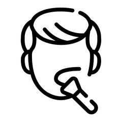 facial mask line icon