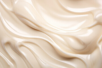 Cosmetic Beauty Cream Texture Background, Beige Lotion Moisturizer Smear, Generative AI