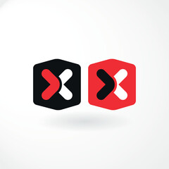 Vector Logo - Monogram Letter X - Abstract Style Logo