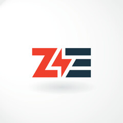 Vector Logo - Lettermark Z and E - Abstract Style Logo