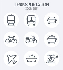 Transportation Icon Set, 교통수단 아이콘 세트