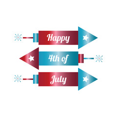 Digitally generated image of happy 4th of july text
